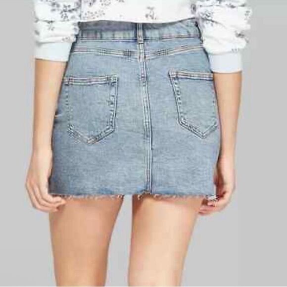 Free People Mini Blue Denim Skirt(Size 4) - Picture 2 of 7